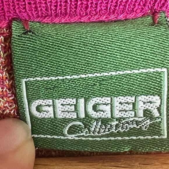 Geiger Austria Size Large Colorful Paisley Linen Blend Cardigan Tank Twin Set - Picture 14 of 16